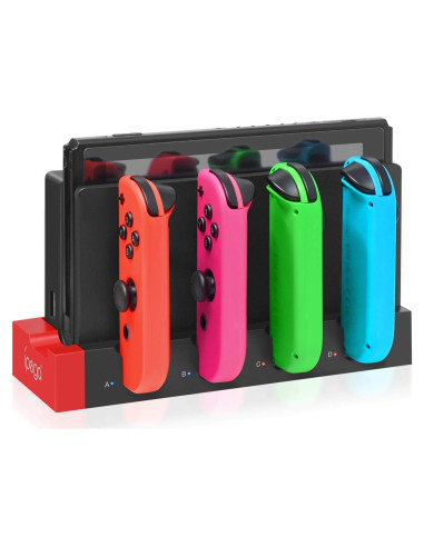 Base de Carga YUANHOT para Nintendo Switch y Joycon - Carga 4 Controladores