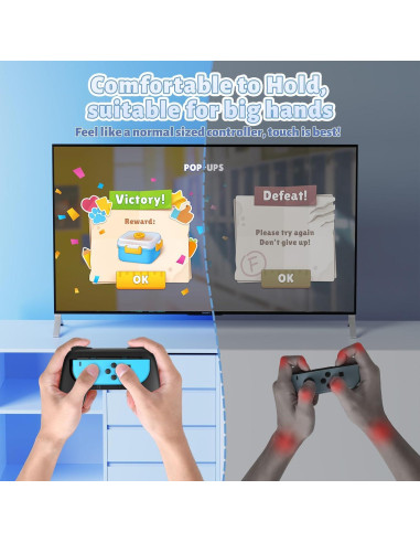 Agarre para Joy-Con Nintendo Switch FASTSNAIL - 2 Paquete Negro