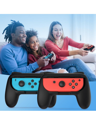 Agarre para Joy-Con Nintendo Switch FASTSNAIL - 2 Paquete Negro