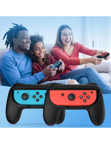Agarre para Joy-Con Nintendo Switch FASTSNAIL - 2 Paquete Negro
