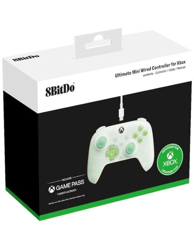 Controlador Mini 8Bitdo Ultimate Xbox Verde Translúcido