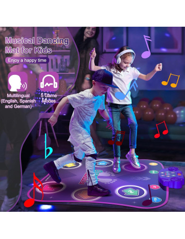 Alfombra de Baile Electrónica Flooyes 6 Botones Iluminados