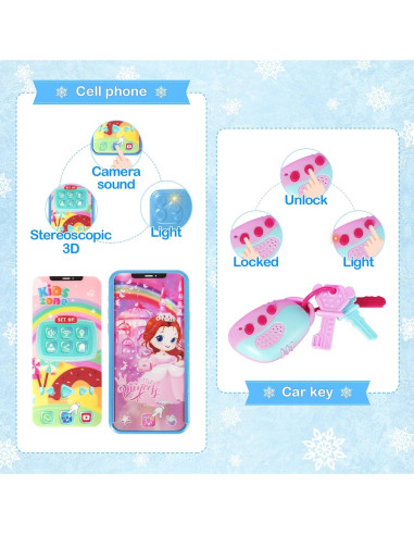 Bolso Juguete Shemira para Niñas 3-8 Años - Azul Congelado