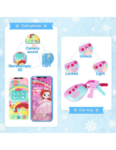 Bolso Juguete Shemira para Niñas 3-8 Años - Azul Congelado