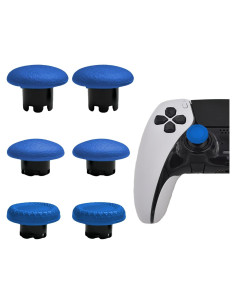 Controlador PS5 Edge Alovexiong 6 en 1 Reemplazo Thumbsticks Azul