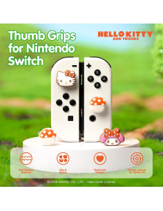 Tapas de Pulgar Hamee Hello Kitty y My Melody Hongo para Switch 2