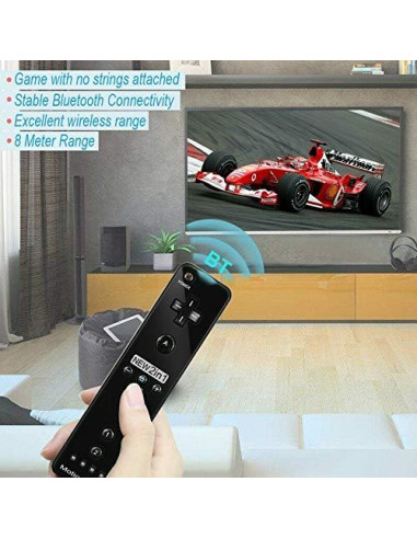 Controlador Inalámbrico ChamZA Motion Plus para Wii/Wii U Negro