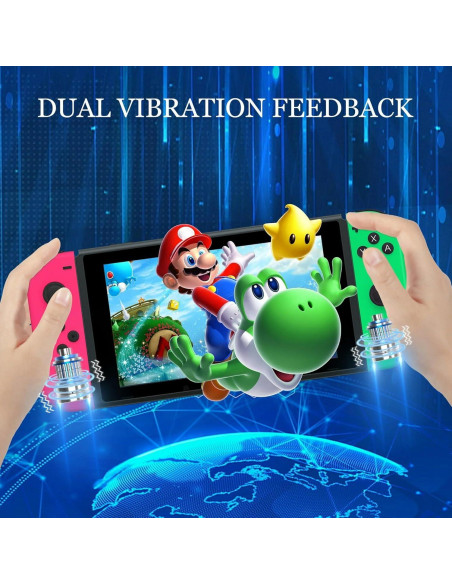 Controlador Inalámbrico 3-en-1 Play+ para N-Switch Rosa/Verde Controlador Inalámbrico 3-en-1 Play+ para N-Switch Rosa/Verde