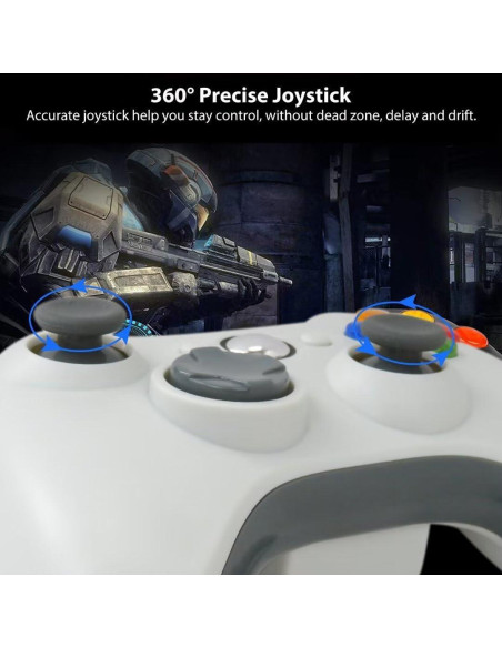 Controlador Inalámbrico 2.4GHz Colorfba para Xbox 360 y PC