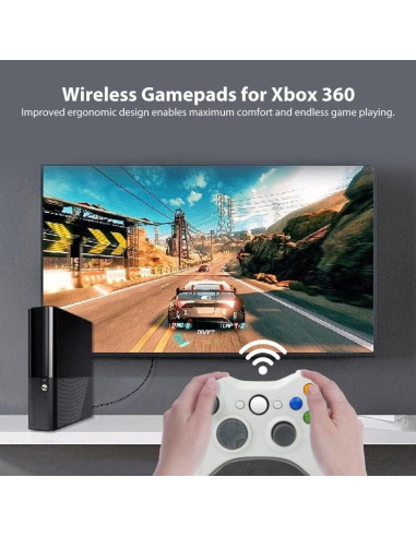 Controlador Inalámbrico para Xbox 360 y PC - Blanco