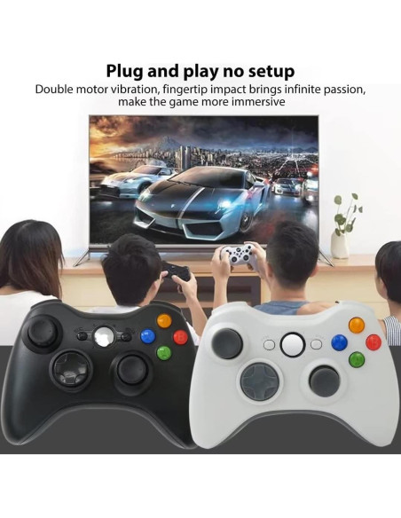 Controlador Inalámbrico para Xbox 360 y PC - Blanco