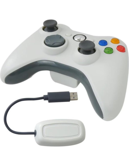 Controlador Inalámbrico para Xbox 360 y PC - Blanco