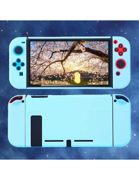 Funda Protectora Dockable OLDZHU Azul para Nintendo Switch