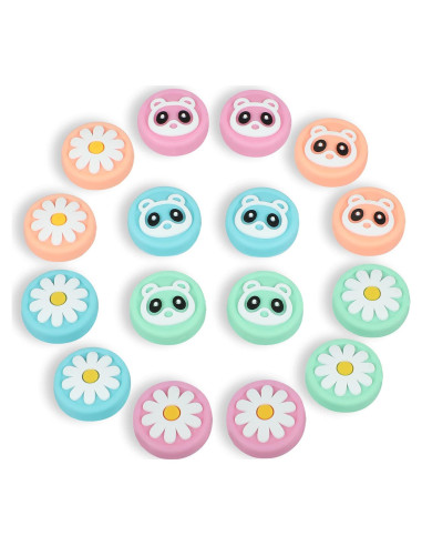 16 Caps de Agarre para Pulgar Nintendo Switch y Lite - Silicona