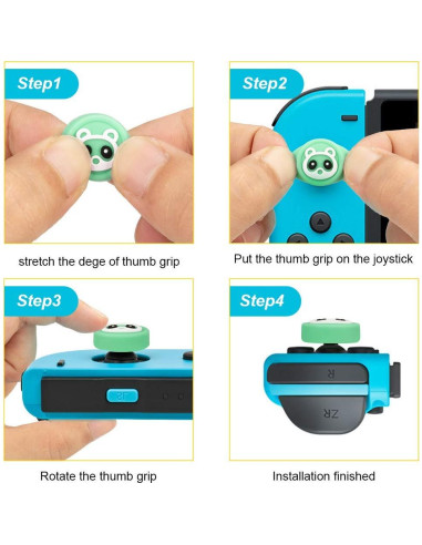 16 Caps de Agarre para Pulgar Nintendo Switch y Lite - Silicona