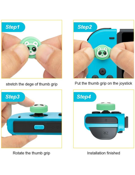 16 Caps de Agarre para Pulgar Nintendo Switch y Lite - Silicona
