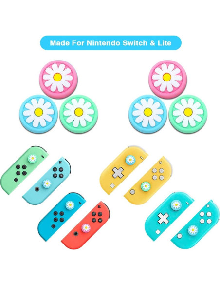 16 Caps de Agarre para Pulgar Nintendo Switch y Lite - Silicona