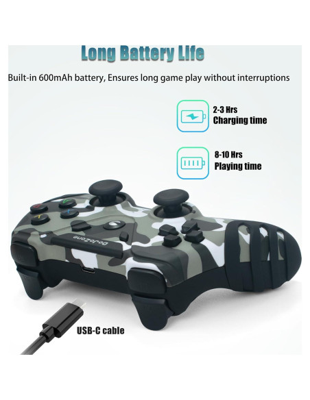 Controlador Inalámbrico DoJoZone para PC/PS3/TV - Doble Vibración