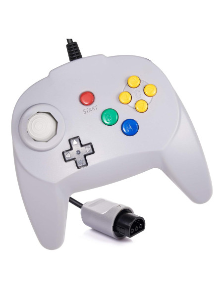 Controlador Mini Retro N64 KIWITATA Gris - Compatible Nintendo 64