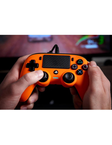 Controlador Compacto con Cable Nacon PS4 Naranja 427g