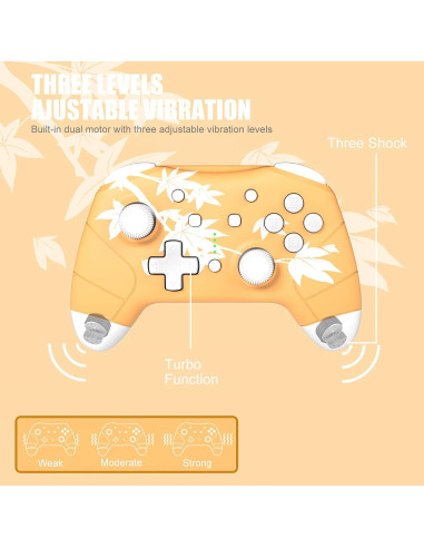 Controlador Inalámbrico Mytrix Hoja de Arce para Nintendo Switch