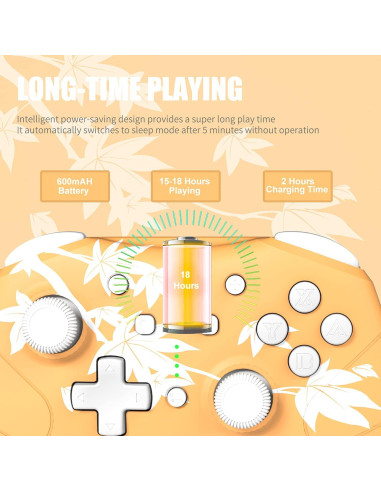 Controlador Inalámbrico Mytrix Hoja de Arce para Nintendo Switch