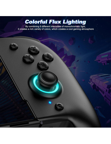 Controlador Inalámbrico LIFUFUTEE para Nintendo Switch Negro