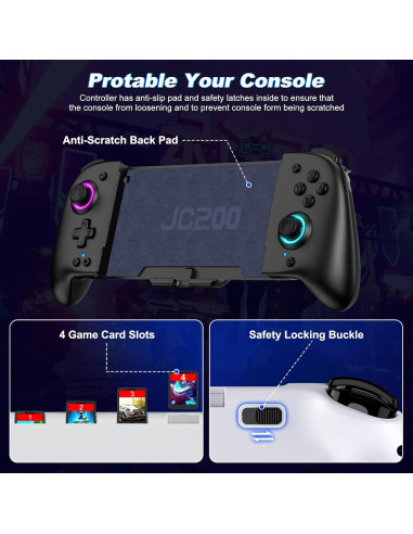 Controlador Inalámbrico LIFUFUTEE para Nintendo Switch Negro