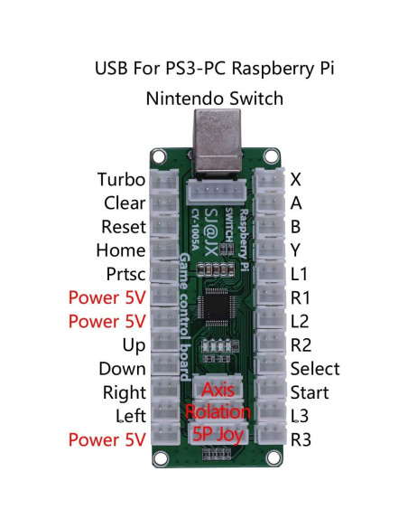 Controlador Arcade SJ@JX USB para Nintendo Switch y PS3
