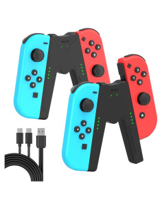 Grip de Carga Joy-Con JINGDU para Nintendo Switch NS/OLED - 2PCS Negro