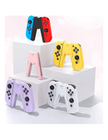 Grip de Carga Joy-Con JINGDU para Nintendo Switch NS/OLED - 2PCS Negro