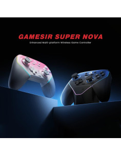 GameSir Super Nova Controlador Inalámbrico para PC/Switch/iOS/Android - Joystick RGB, 1000Hz, Batería 1000mAh 2