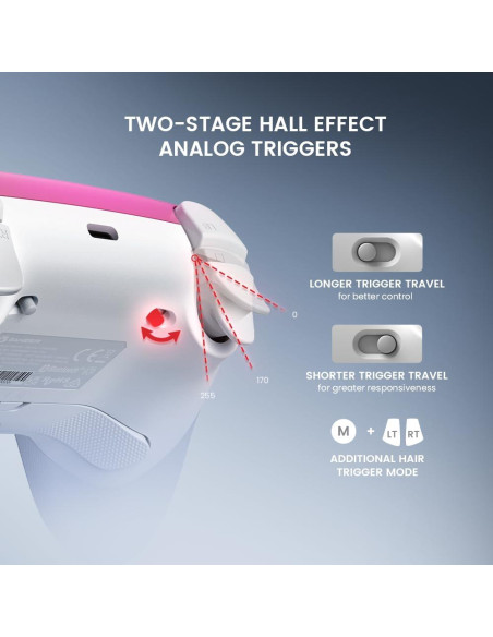 GameSir Super Nova Controlador Inalámbrico para PC/Switch/iOS/Android - Joystick RGB, 1000Hz, Batería 1000mAh