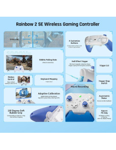 Controlador Inalámbrico BIGBIG WON Rainbow 2 SE Azul - PC/Switch/Android 2