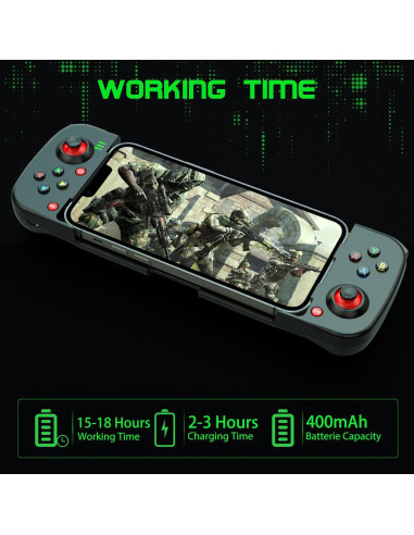 Controlador de Juegos Móvil Joso BSP-D3 Inalámbrico para iPhone/Android