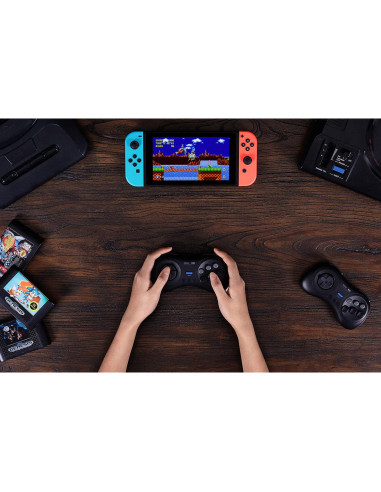 Controlador Bluetooth 8Bitdo M30 para Switch y PC - Negro
