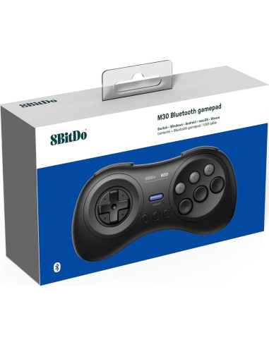 Controlador Bluetooth 8Bitdo M30 para Switch y PC - Negro