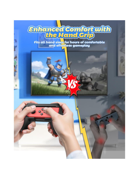 Agarraderas para Nintendo Switch OLED Fyoung - Negro (2 Pzs)
