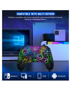 Controlador Inalámbrico Gammeefy para Nintendo Switch - Negro 2