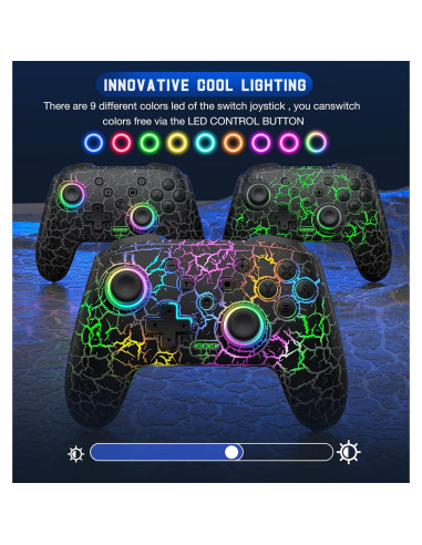 Controlador Inalámbrico Gammeefy para Nintendo Switch - Negro