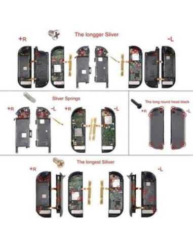 Carcasa Joy-Con eXtremeRate Negra con Botones D-Pad para Nintendo Switch