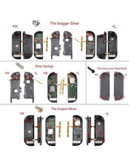 Carcasa Joy-Con eXtremeRate Negra con Botones D-Pad para Nintendo Switch