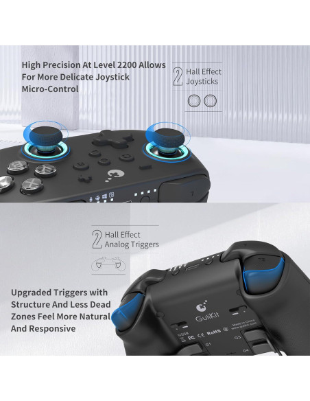 Controlador Inalámbrico GuliKit KK3 Max para Switch - Joysticks Hall