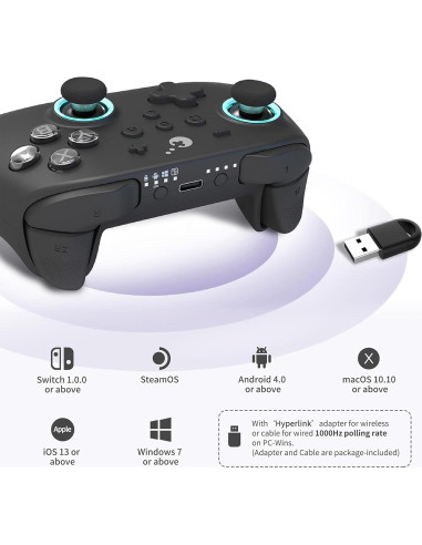 Controlador Inalámbrico GuliKit KK3 Max para Switch - Joysticks Hall