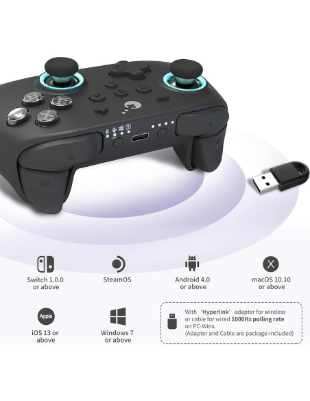 Controlador Inalámbrico GuliKit KK3 Max para Switch - Joysticks Hall