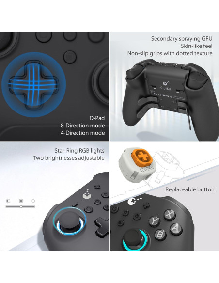 Controlador Inalámbrico GuliKit KK3 Max para Switch - Joysticks Hall