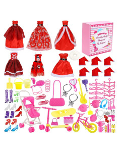Accesorios para Muñecas JANYUN - 110 Piezas de Navidad