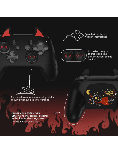 Cubierta de Silicona Cute Demon PlayVital para Controlador Pro Switch