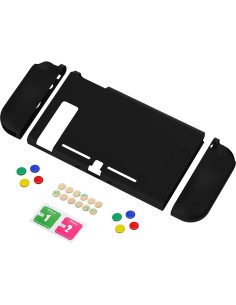 Funda Protectora PlayVital para Nintendo Switch - TPU Slim Negra 2