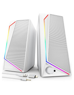 Altavoces LENRUE 1059 para PC USB-C y AUX, 10W Estéreo